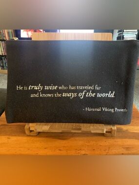Zippered Cosmetic bags with Viking sayings